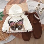 2 Piece Embroidered Hooded set